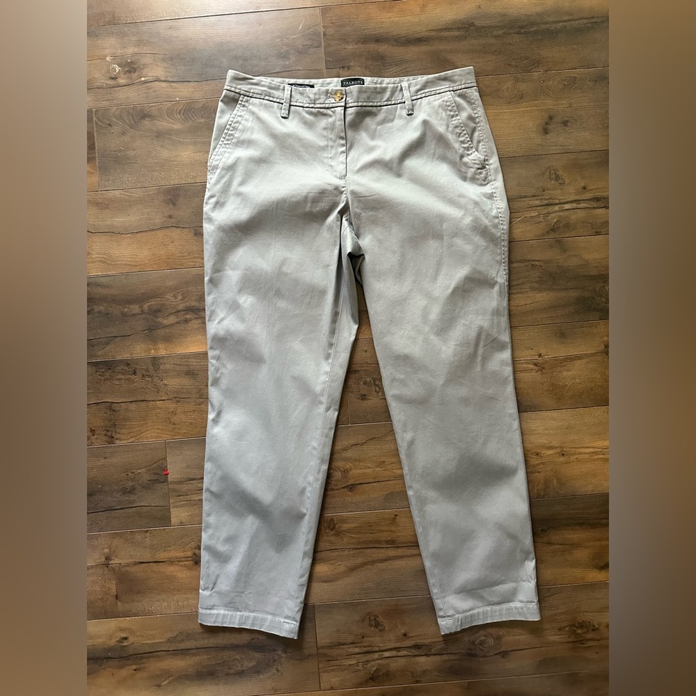 Talbots Relaxed Chino Pants Khaki Stretch Preppy Golf Workwear 10